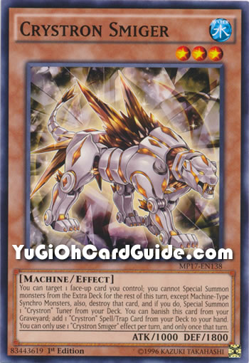 Yu-Gi-Oh Card: Crystron Smiger