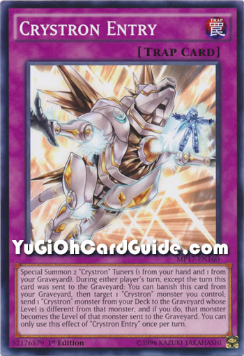 Yu-Gi-Oh Card: Crystron Entry
