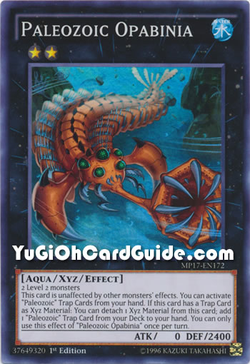 Yu-Gi-Oh Card: Paleozoic Opabinia