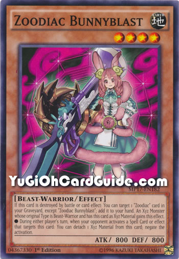 Yu-Gi-Oh Card: Zoodiac Bunnyblast