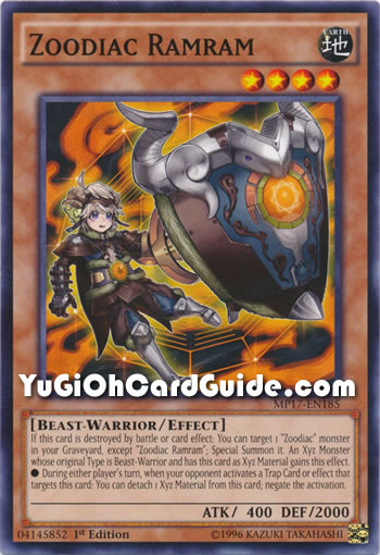 Yu-Gi-Oh Card: Zoodiac Ramram