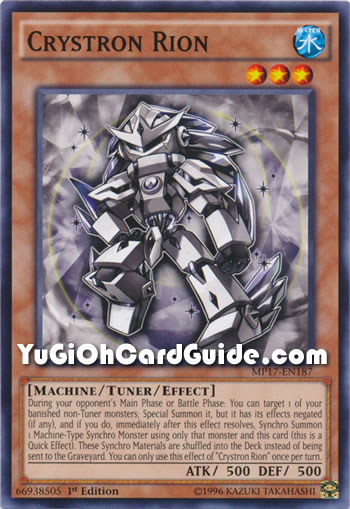 Yu-Gi-Oh Card: Crystron Rion