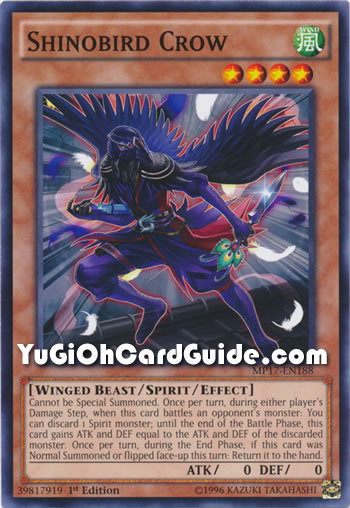 Yu-Gi-Oh Card: Shinobird Crow