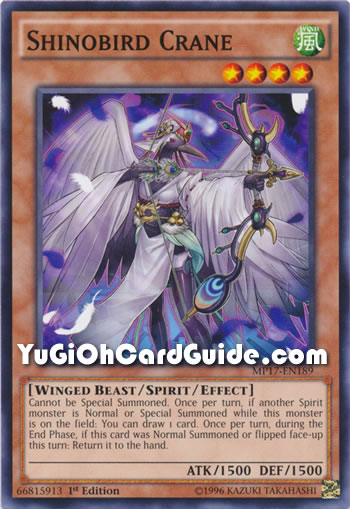 Yu-Gi-Oh Card: Shinobird Crane