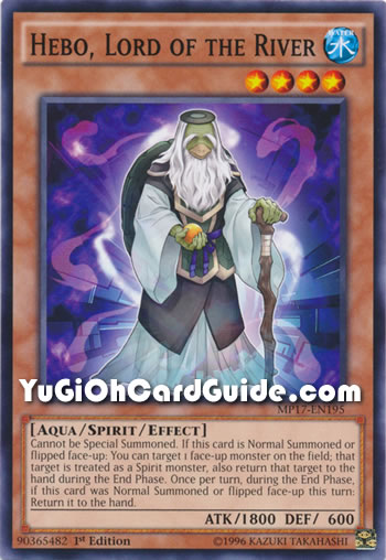 Yu-Gi-Oh Card: Hebo, Lord of the River