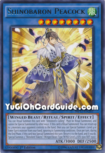 Yu-Gi-Oh Card: Shinobaron Peacock