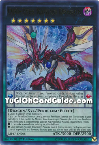 Yu-Gi-Oh Card: Odd-Eyes Raging Dragon