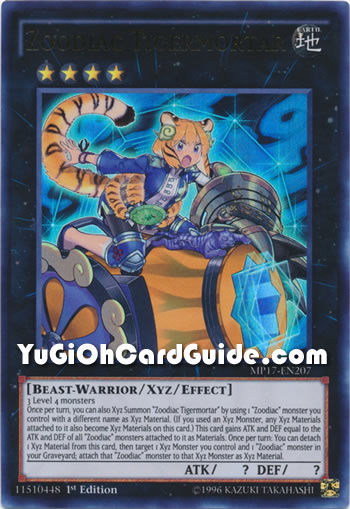 Yu-Gi-Oh Card: Zoodiac Tigermortar