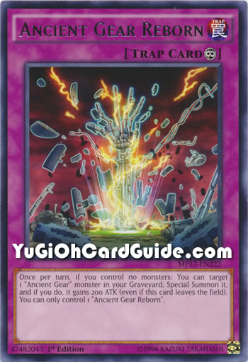 Yu-Gi-Oh Card: Ancient Gear Reborn