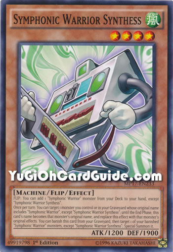 Yu-Gi-Oh Card: Symphonic Warrior Synthess