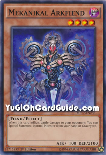 Yu-Gi-Oh Card: Mekanikal Arkfiend