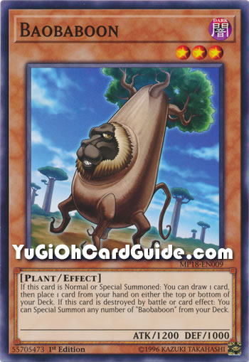 Yu-Gi-Oh Card: Baobaboon