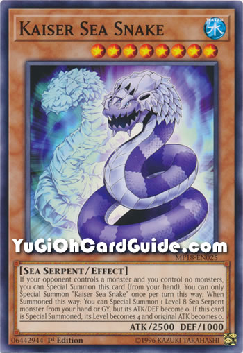 Yu-Gi-Oh Card: Kaiser Sea Snake