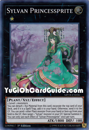 Yu-Gi-Oh Card: Sylvan Princessprite