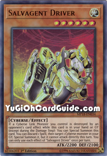 Yu-Gi-Oh Card: Salvagent Driver