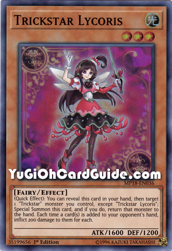 Yu-Gi-Oh Card: Trickstar Lycoris