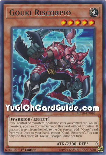 Yu-Gi-Oh Card: Gouki Riscorpio
