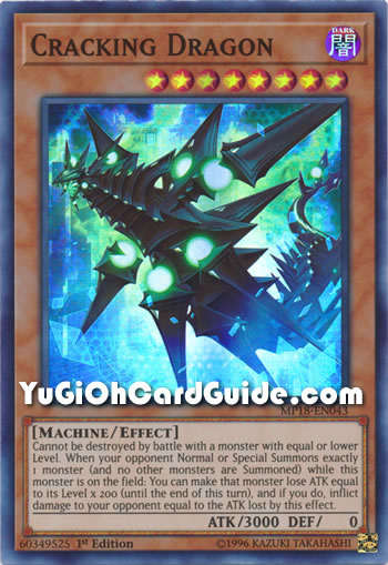 Yu-Gi-Oh Card: Cracking Dragon