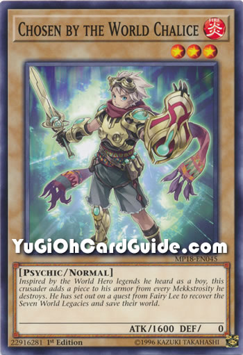 Yu-Gi-Oh Card: Chosen by the World Chalice