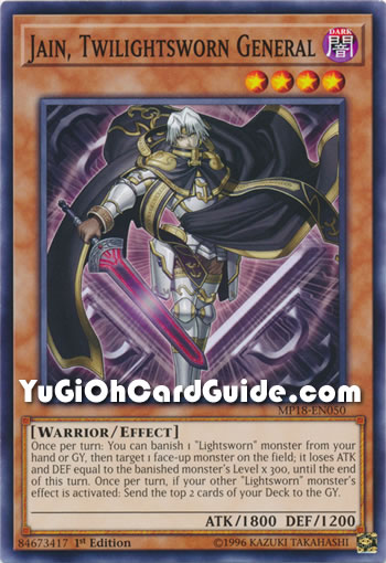 Yu-Gi-Oh Card: Jain, Twilightsworn General