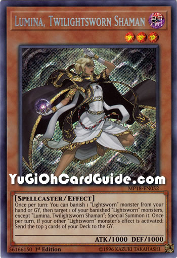 Yu-Gi-Oh Card: Lumina, Twilightsworn Shaman