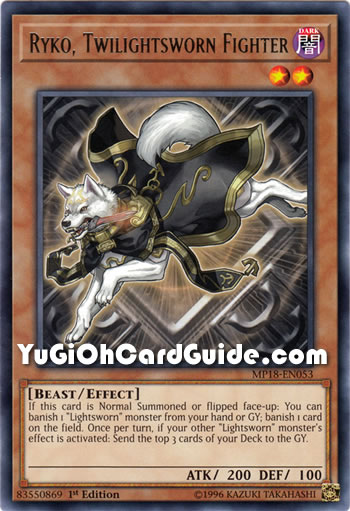 Yu-Gi-Oh Card: Ryko, Twilightsworn Fighter