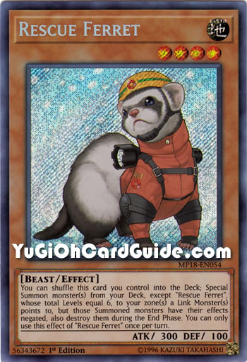 Yu-Gi-Oh Card: Rescue Ferret