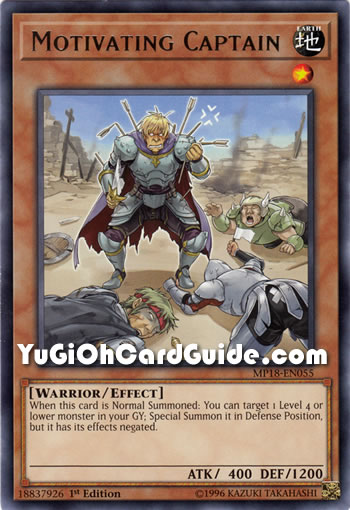 Yu-Gi-Oh Card: Motivating Captain