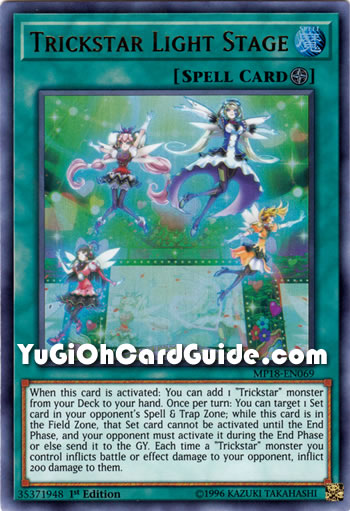Yu-Gi-Oh Card: Trickstar Light Stage