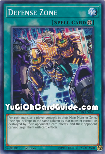 Yu-Gi-Oh Card: Defense Zone