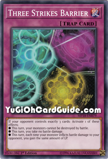 Yu-Gi-Oh Card: Three Strikes Barrier