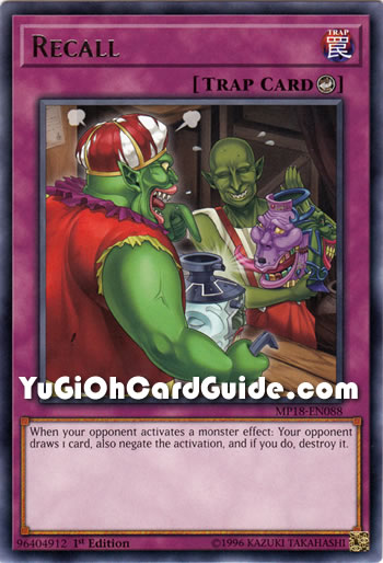 Yu-Gi-Oh Card: Recall
