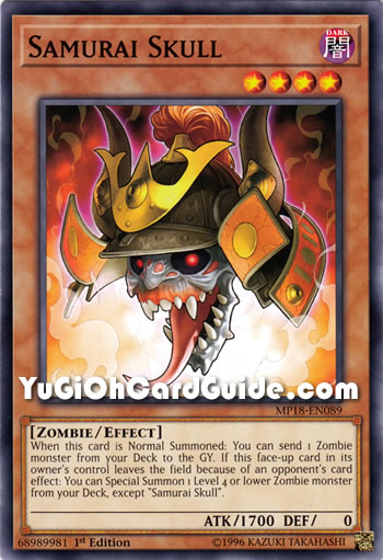 Yu-Gi-Oh Card: Samurai Skull