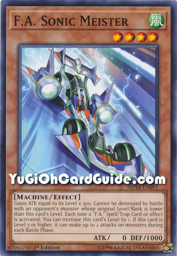Yu-Gi-Oh Card: F.A. Sonic Meister