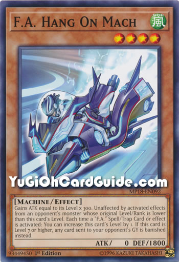 Yu-Gi-Oh Card: F.A. Hang On Mach