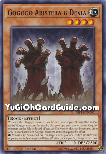 Yu-Gi-Oh Card: Gogogo Aristera & Dexia