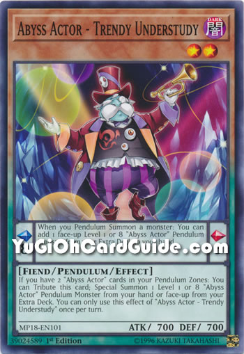 Yu-Gi-Oh Card: Abyss Actor - Trendy Understudy