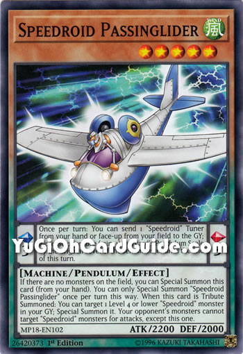 Yu-Gi-Oh Card: Speedroid Passinglider