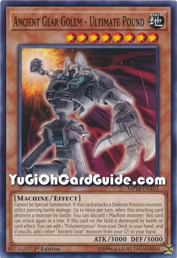 Yu-Gi-Oh Card: Ancient Gear Golem - Ultimate Pound