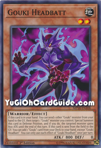 Yu-Gi-Oh Card: Gouki Headbatt