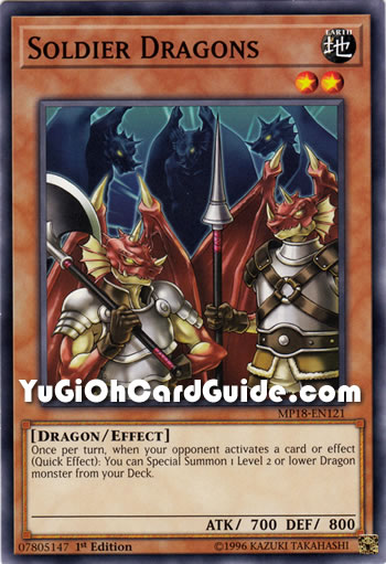 Yu-Gi-Oh Card: Soldier Dragons