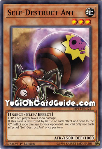 Yu-Gi-Oh Card: Self-Destruct Ant