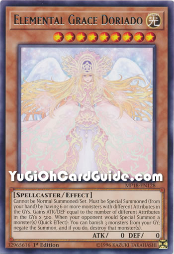 Yu-Gi-Oh Card: Elemental Grace Doriado