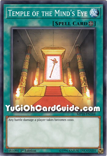 Yu-Gi-Oh Card: Temple of the Mind's Eye