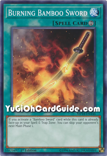 Yu-Gi-Oh Card: Burning Bamboo Sword