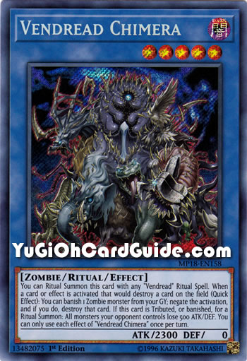 Yu-Gi-Oh Card: Vendread Chimera