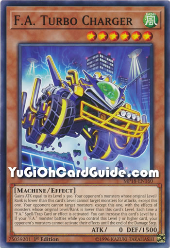 Yu-Gi-Oh Card: F.A. Turbo Charger