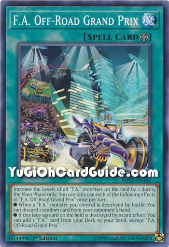 Yu-Gi-Oh Card: F.A. Off-Road Grand Prix