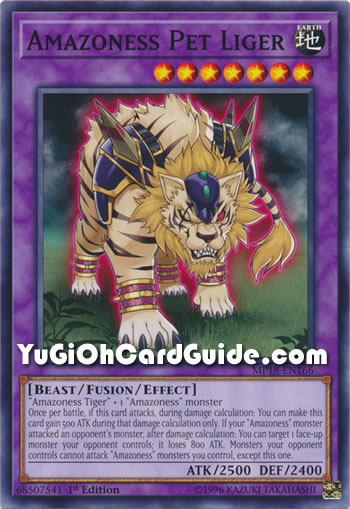 Yu-Gi-Oh Card: Amazoness Pet Liger