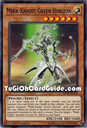 Yu-Gi-Oh Card: Mekk-Knight Green Horizon